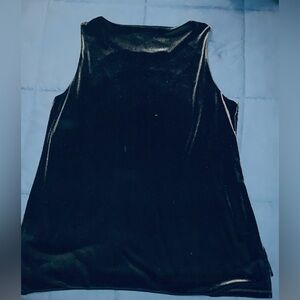 Ellen Tracy Black Velvet Sleeveless Top